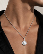 Silver Coin Necklace ZJ jewellery Silver Coin Necklace